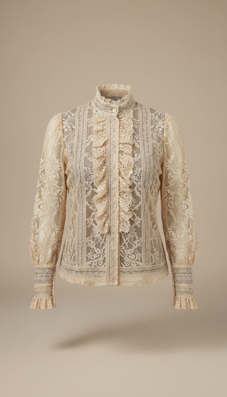 Edwardian Lace Blouse Hand-Finished